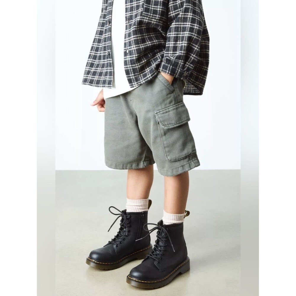 Dr Martens JUNIOR 1460 SOFTY T LEATHER LACE UP BOOTS SZ 4